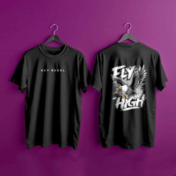 Oversized Designed Charcoal Grey T-Shirt
