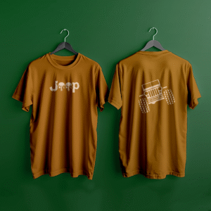 Oversized Designed Coffee Brown T-Shirt