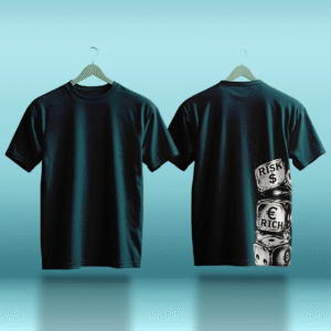 Oversized Designed Petrol Blue T-Shirt
