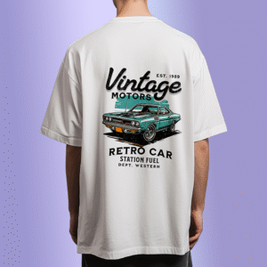 Oversized Designed White T-Shirt