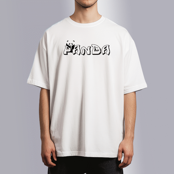 Oversized Designed White T-Shirt - Image 3