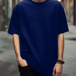 Oversized Plain Navy Blue T-Shirt